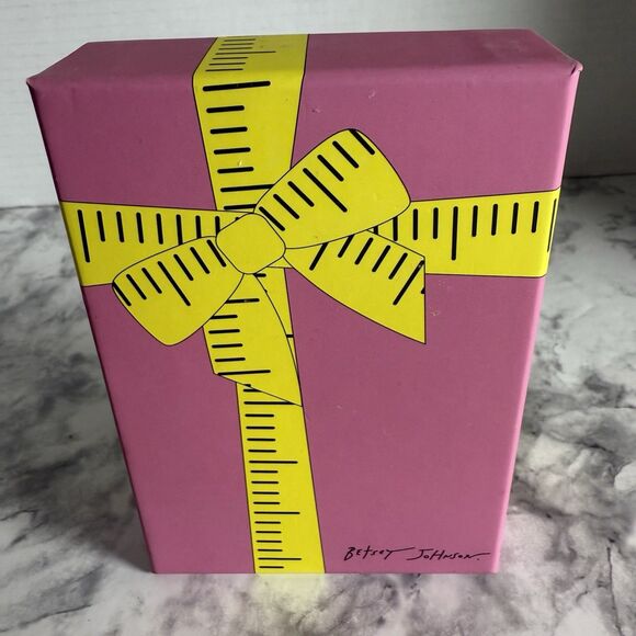 New Betsey Johnson Apple Bag Clip Jewelry Charm Keychain Teachers Gift Box - Picture 3 of 5